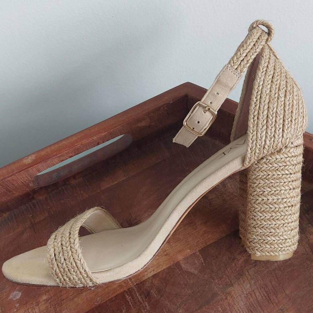 REVOLVE x RAYE Bliss Woven Ankle Strap Heels size 8 - Picture 8 of 12